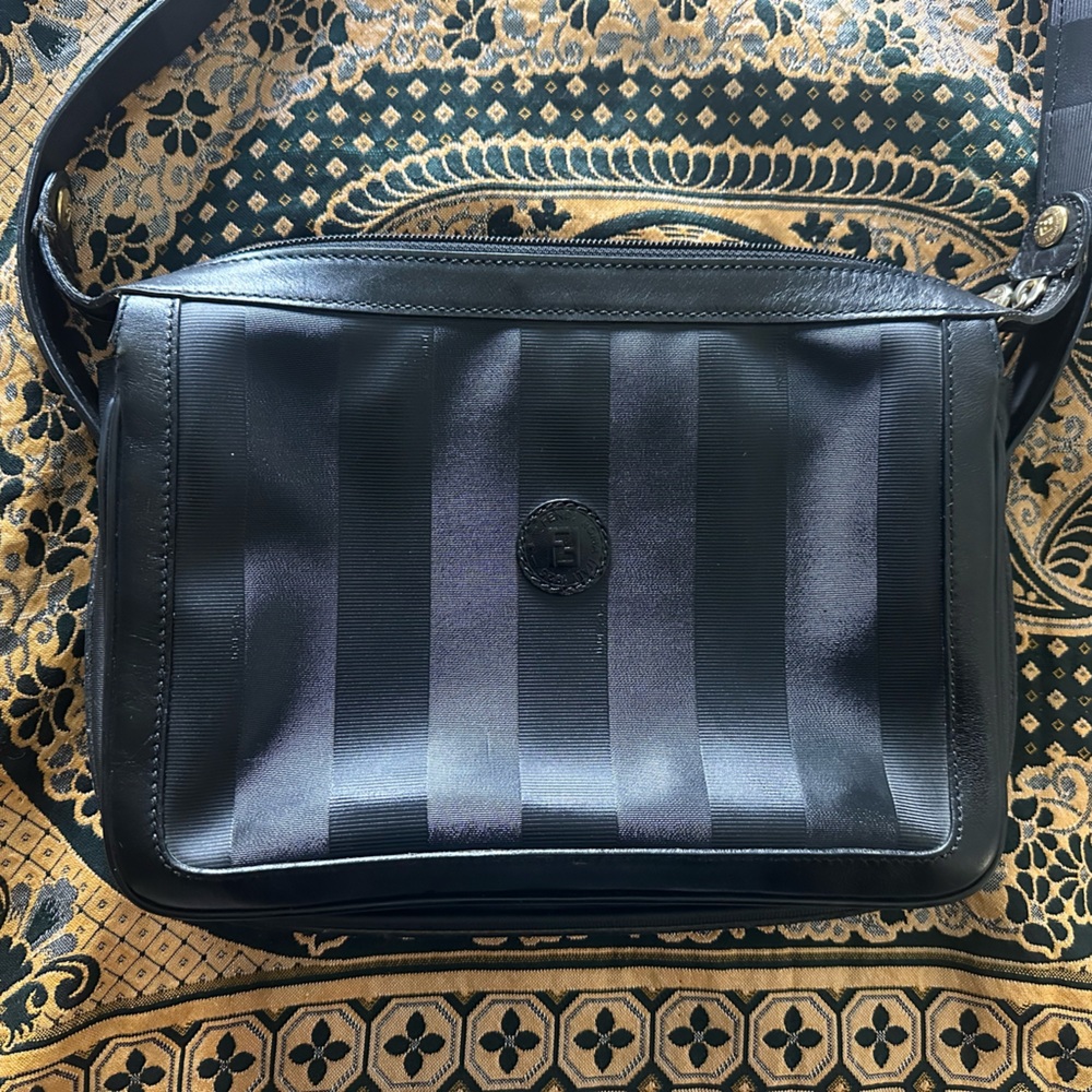 Rare Vintage Fendi Crossbody Handbag - Black